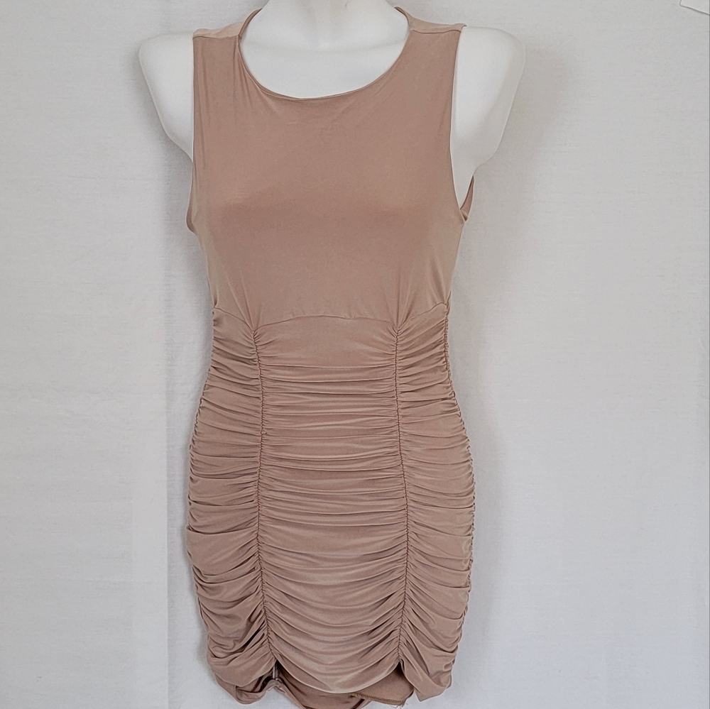 21 Saints Ruched Knit Bodycon Mini Medium